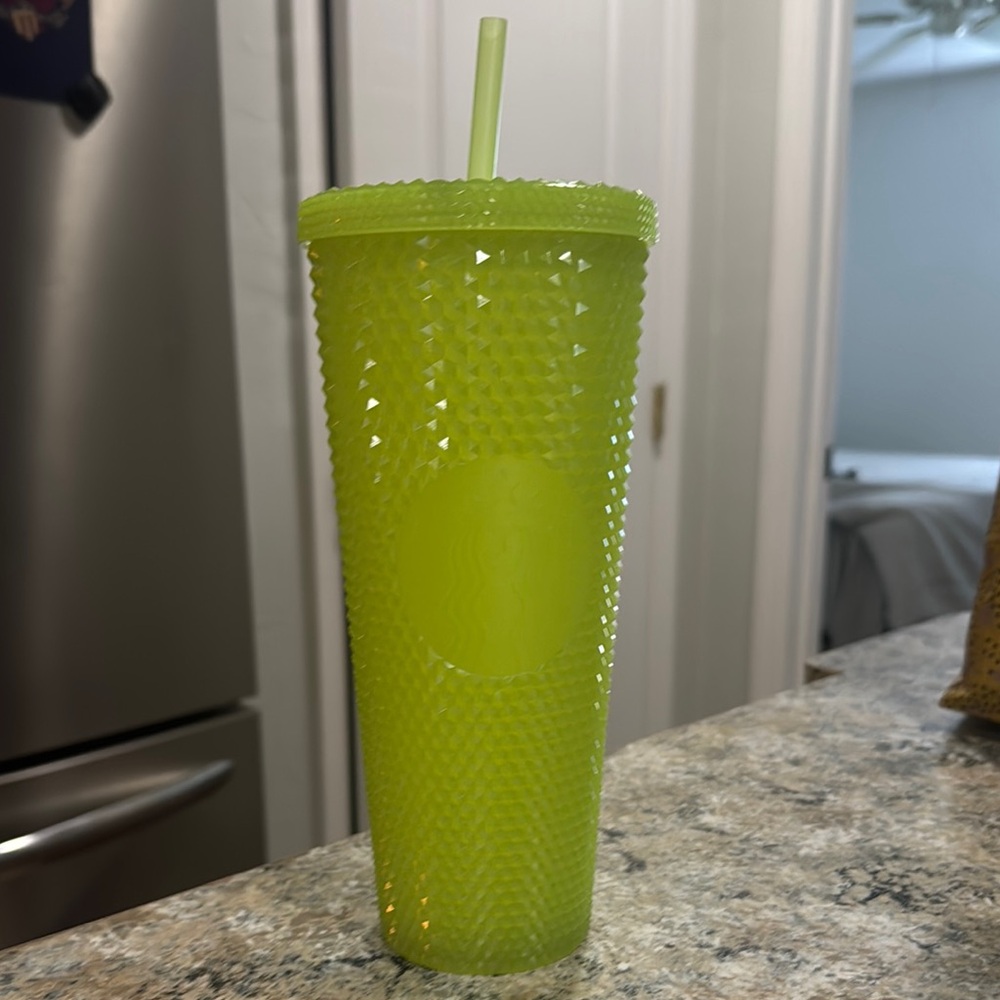 Starbucks Neon Green Textured Tumbler